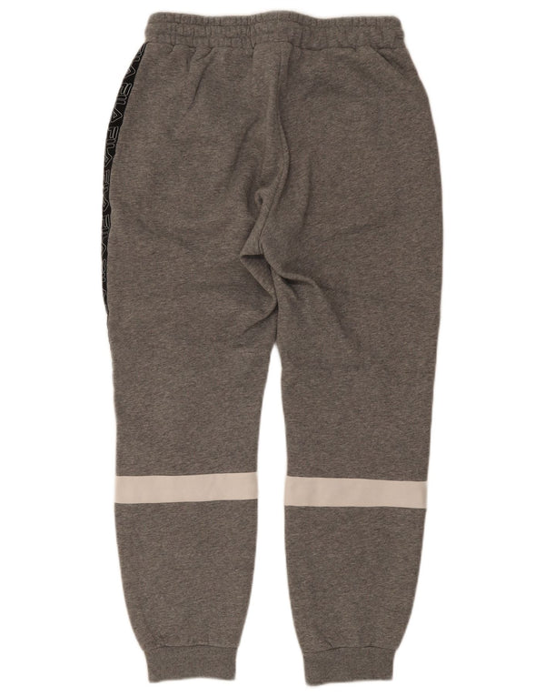 Calça de treino masculina Fila Graphic Joggers pequeno cinza colorblock algodão