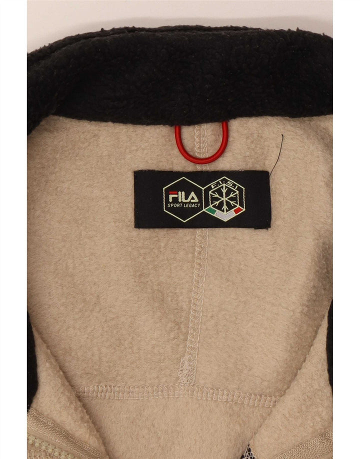 Jaqueta masculina Fila Fleece UK 44 2XL poliéster bege