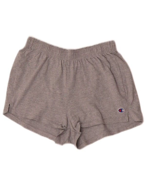 Shorts esportivos femininos Champion UK 14 algodão cinza médio