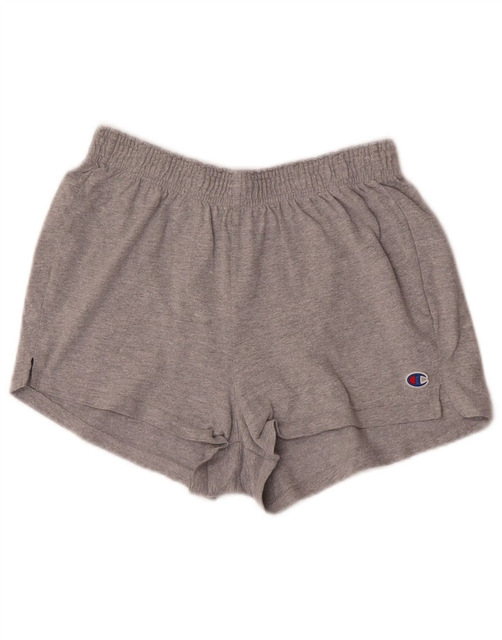 Shorts esportivos femininos Champion UK 14 algodão cinza médio