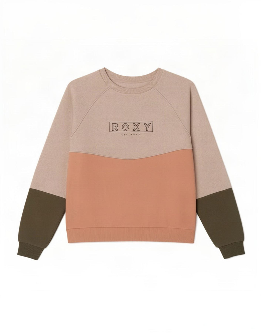 Roxy moletom feminino jumper UK 14 bloco colorido médio multicolorido