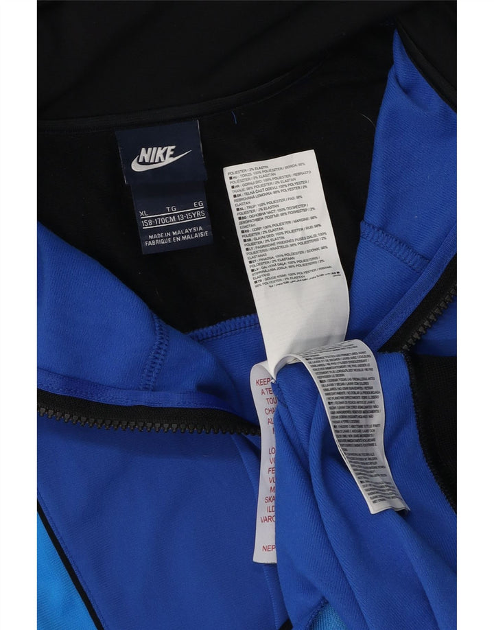 Jaqueta Nike Boys Tracksuit Top 13-14 Anos XL Azul Colorblock Poliéster