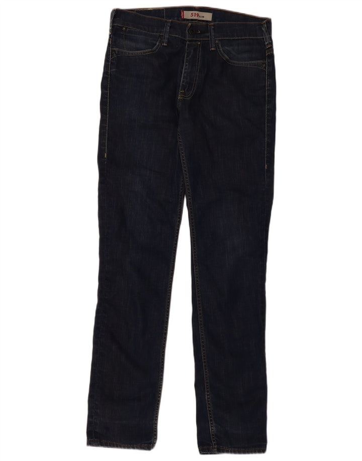 Calça jeans feminina Levi's 519 Slim W32 L34 azul algodão