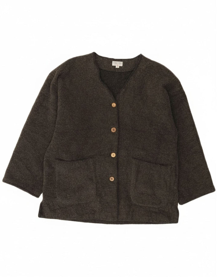 Jaqueta blazer feminina de grandes dimensões com 4 botões Street One EU 36 pequena lã cinza