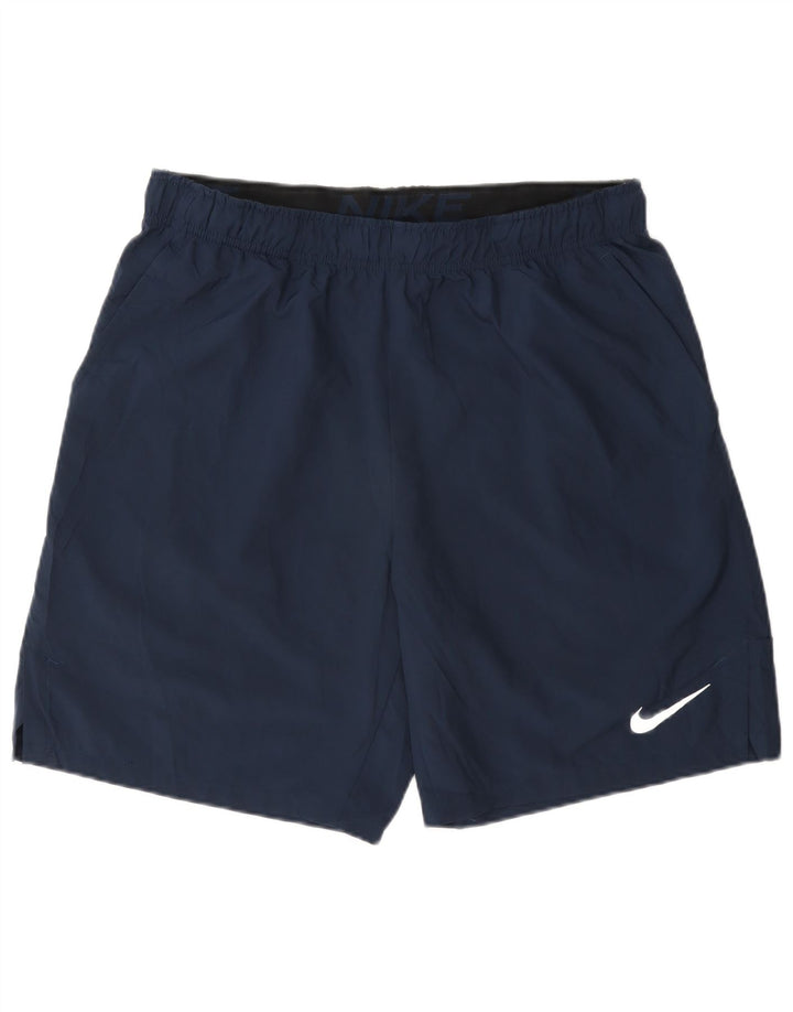 Shorts esportivos masculinos Nike Dri Fit Standard grandes poliéster azul marinho