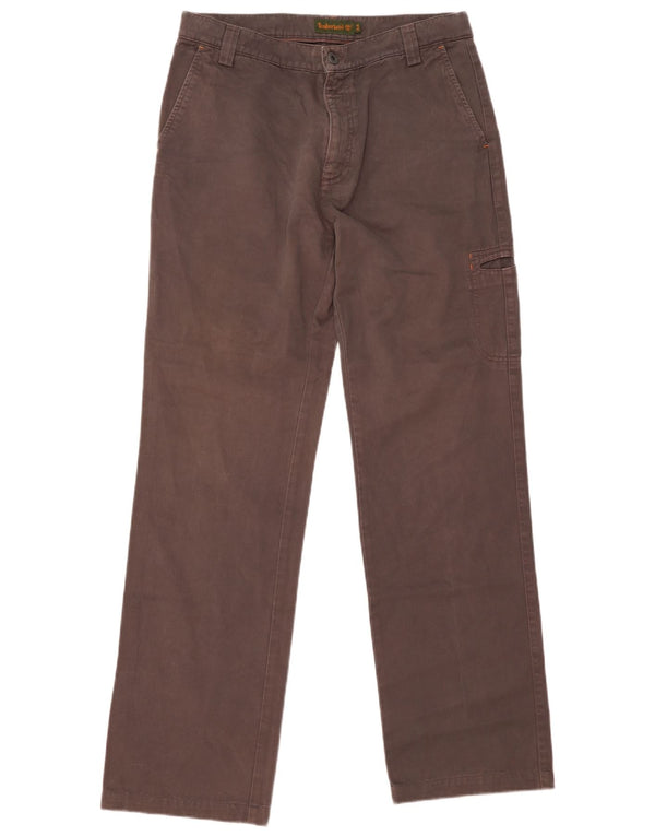 Calça cargo reta masculina Timberland W34 L33 algodão cinza