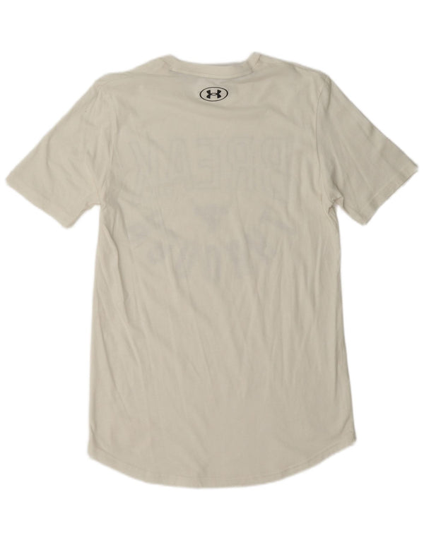 Camiseta masculina Under Armour Heat Gear Graphic top pequeno branco
