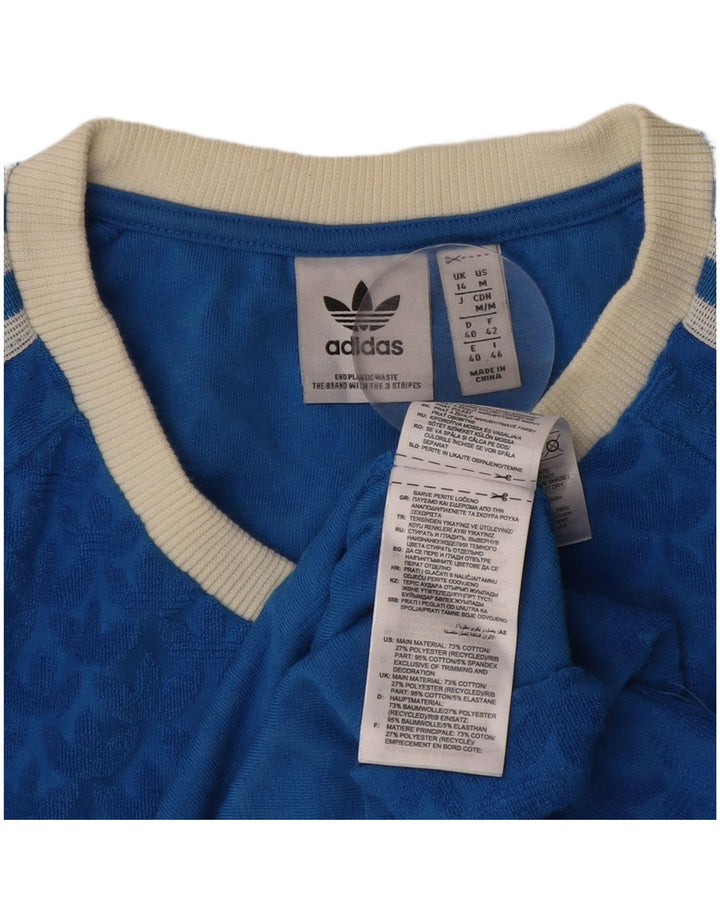 Adidas Camiseta Feminina Graphic Top UK 14 Médio Algodão Azul