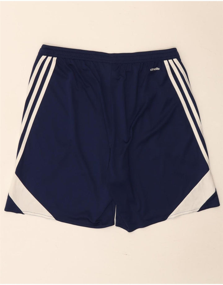 Adidas Masculino Climalite Sport Shorts Grande Azul Marinho Colorblock Poliéster