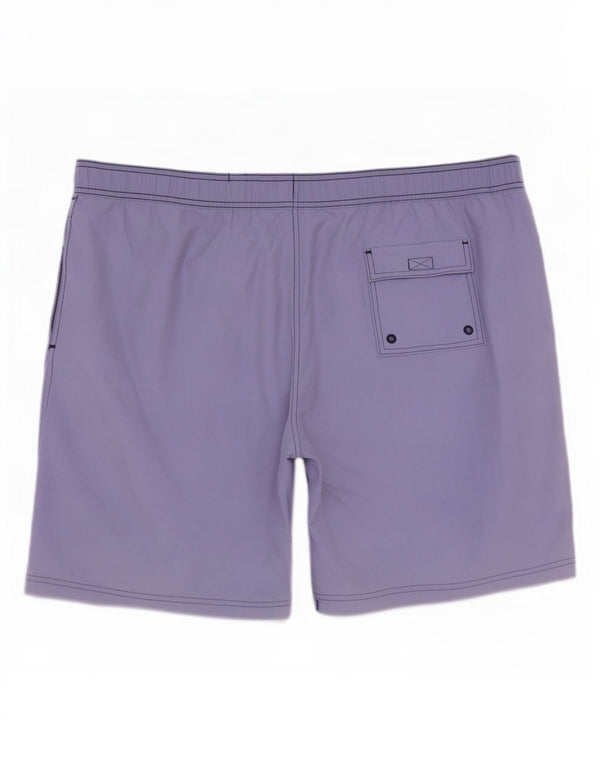 Shorts de natação masculino Marks & Spencer 2XL algodão listrado roxo