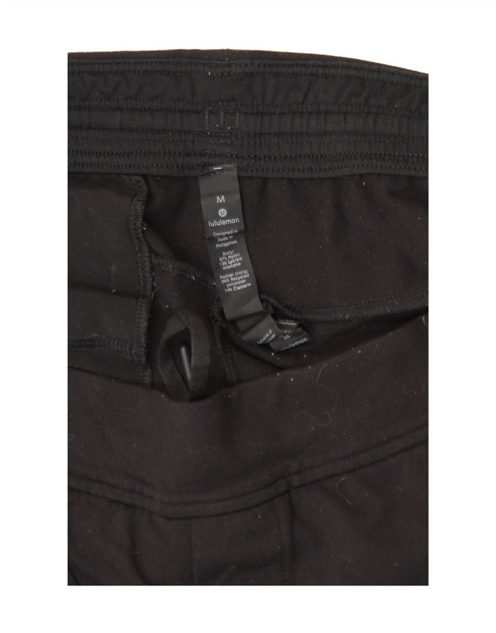 Lululemon Mens Calças de treino Joggers poliéster preto médio