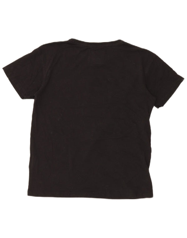 Camiseta feminina Superdry com estampa gráfica UK 12 algodão preto médio
