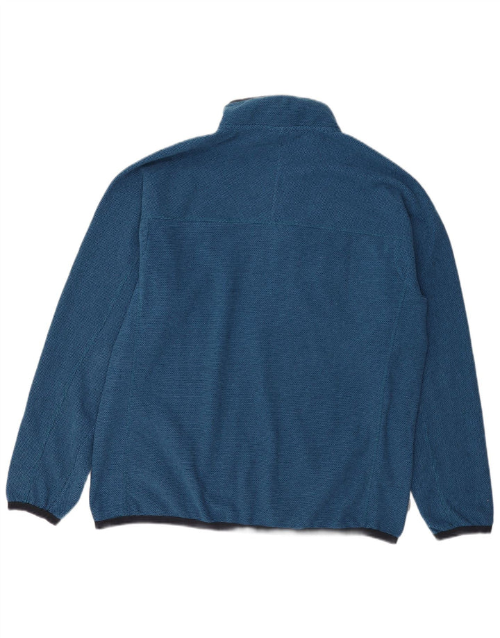 Suéter de lã masculino CRAGHOPPERS com zíper e gola XL azul poliéster