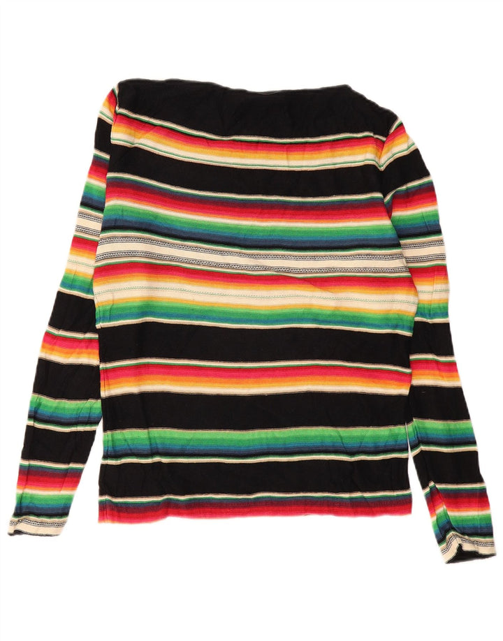 Suéter feminino RALPH LAUREN com gola canoa Reino Unido 16 grande multicolorido