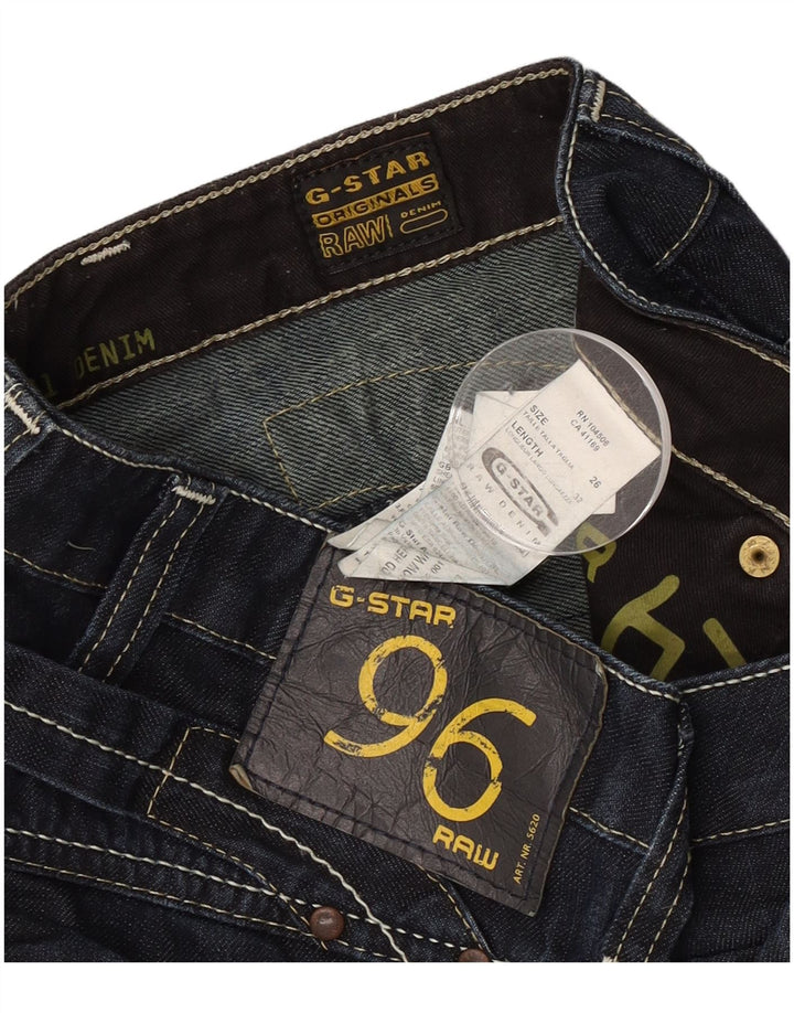 Jeans slim feminino G-Star W26 L32 algodão azul marinho