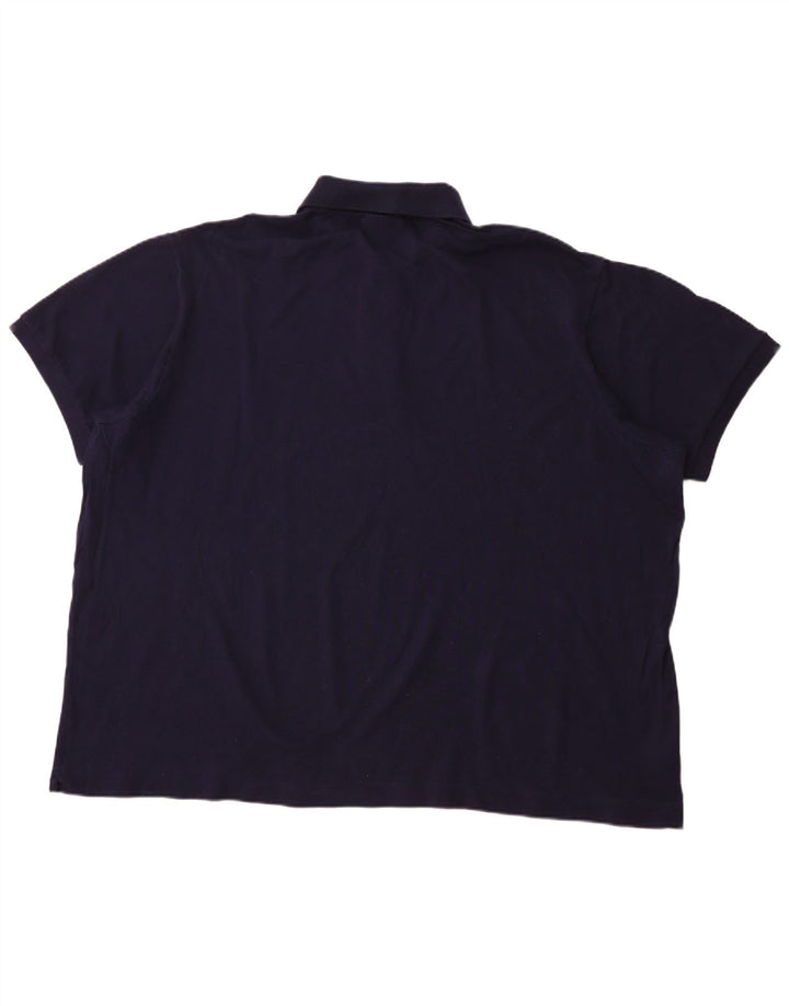 Camisa polo masculina LACOSTE Classic Fit tamanho 10 5XL algodão azul marinho