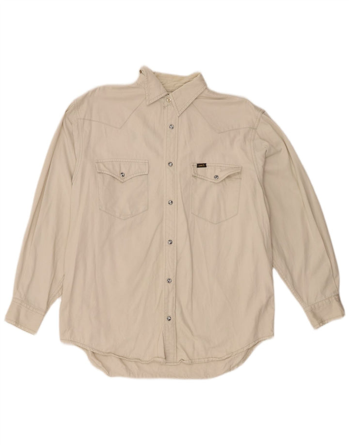 Lee Mens Western Camisa Médio Off White Algodão