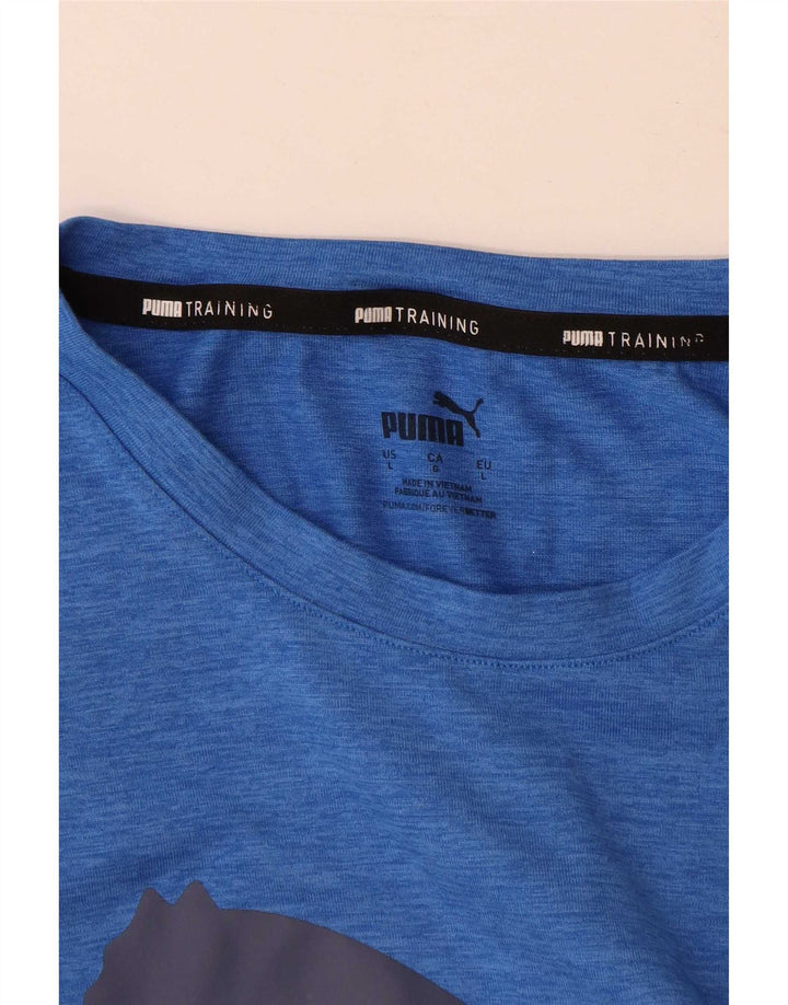 Puma Camiseta Masculina Graphic Top Grande Azul