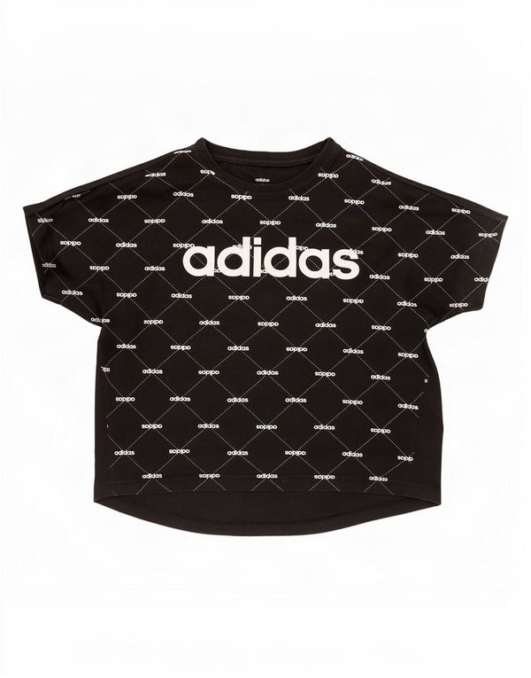 Adidas Camiseta Feminina Oversized Graphic Top Reino Unido 8/10 Pequeno Algodão Preto