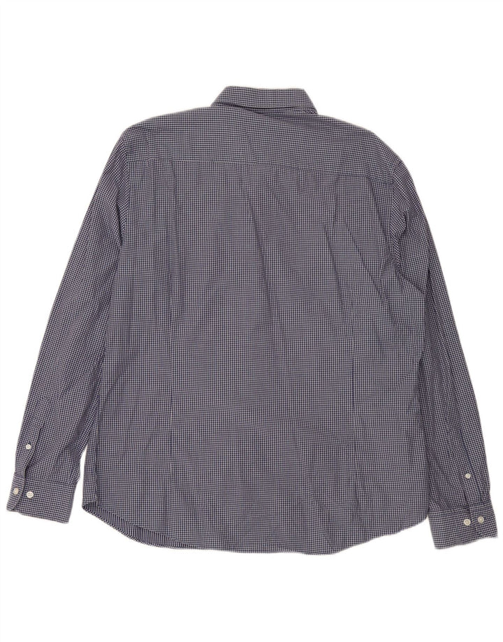 Camisa masculina MASSIMO DUTTI 2XL xadrez azul marinho