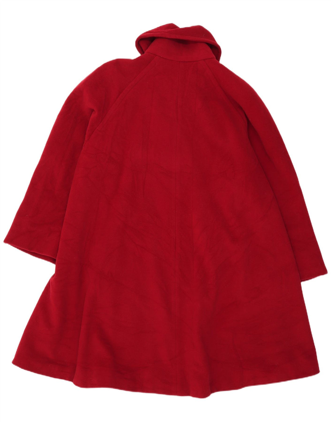 Mabb Casaco feminino oversized com peito duplo Reino Unido 18 XL lã vermelha