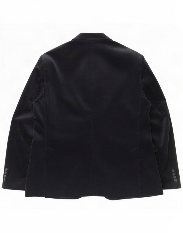 Polo Ralph Lauren Jaqueta blazer masculina de veludo com 3 botões UK 44 2XL Azul marinho