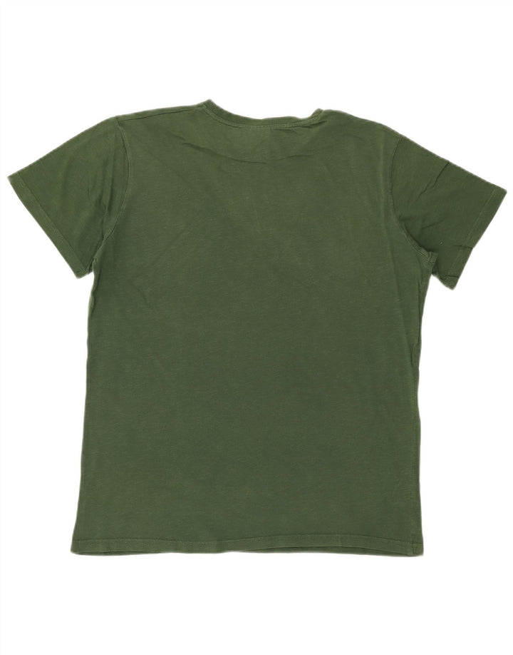 Camiseta masculina Errea com estampa gráfica grande verde