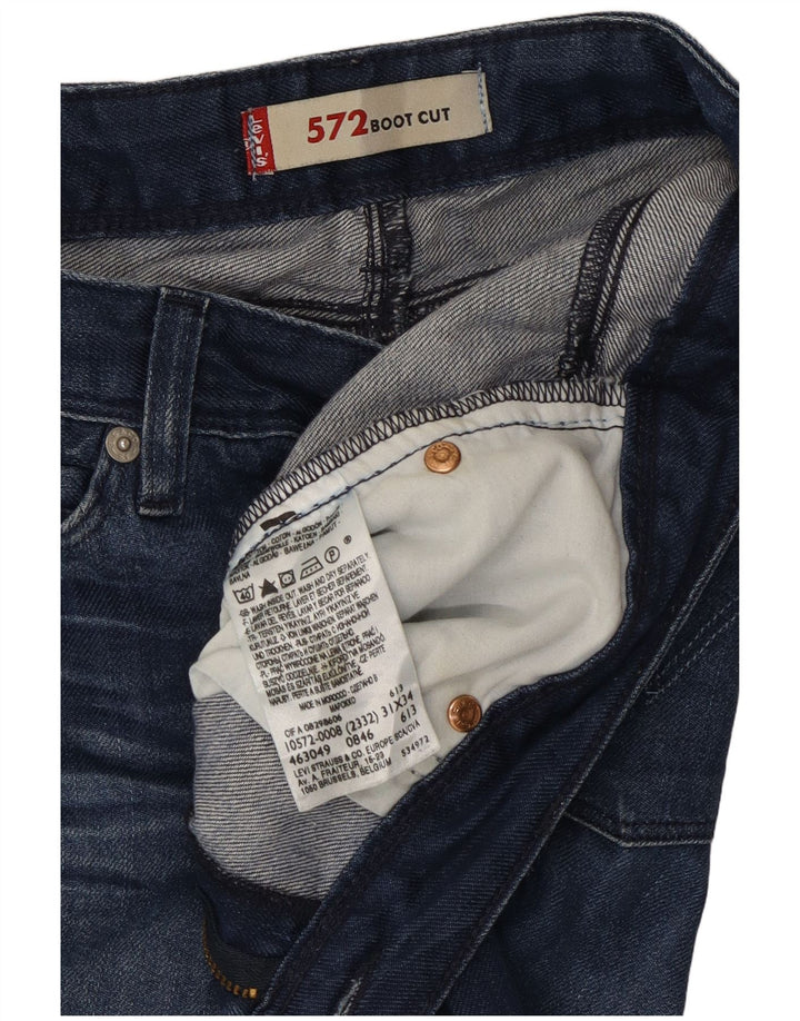 Calça jeans feminina Levi's 572 Bootcut W31 L28 azul marinho algodão