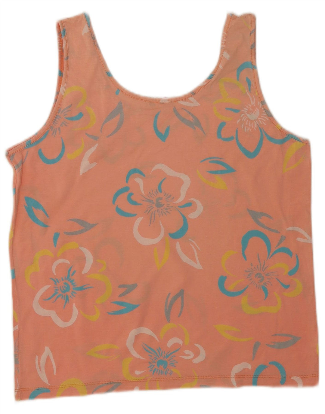 Colete feminino Silvy Top IT 44 algodão floral rosa médio