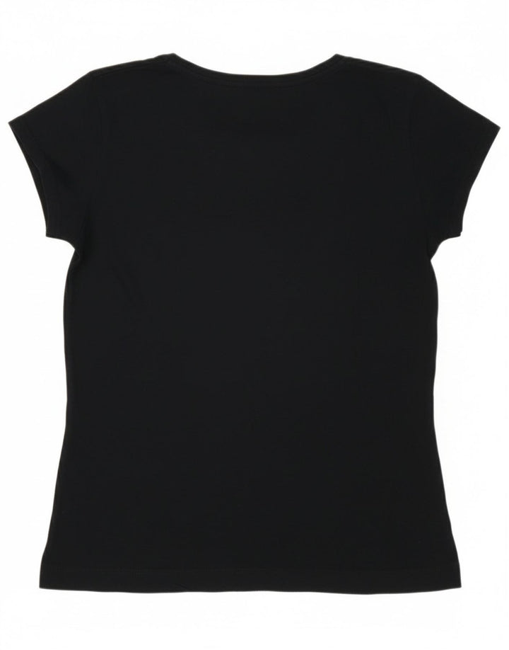 Camiseta feminina Lee com estampa gráfica UK 12 algodão azul marinho médio