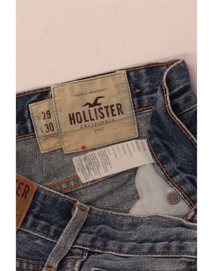 Jeans retos masculinos Hollister W29 L30 algodão azul