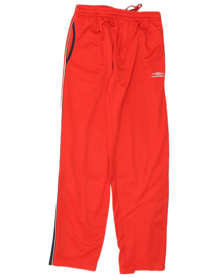 Calça de treino feminina Umbro UK 14 grande poliéster colorblock vermelho