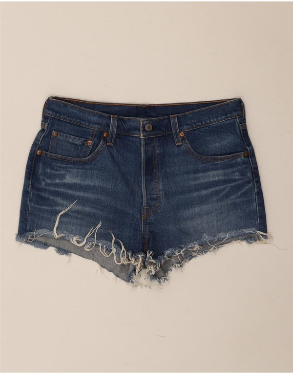 Shorts jeans feminino 501 da Levi's W29 algodão azul médio