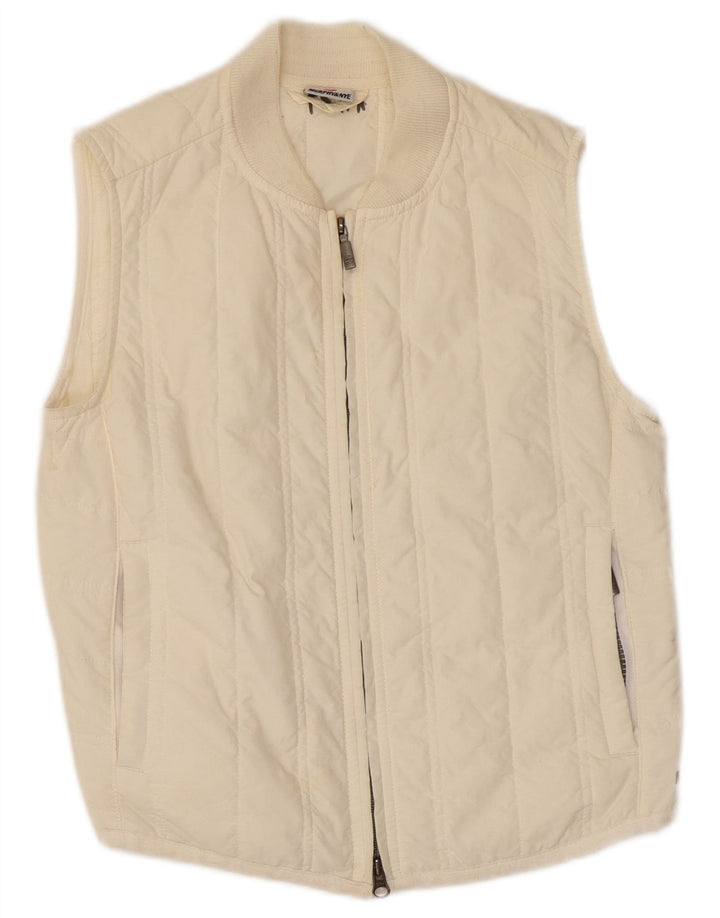 Colete acolchoado feminino Murphy & Nye UK 10 pequeno off white poliamida