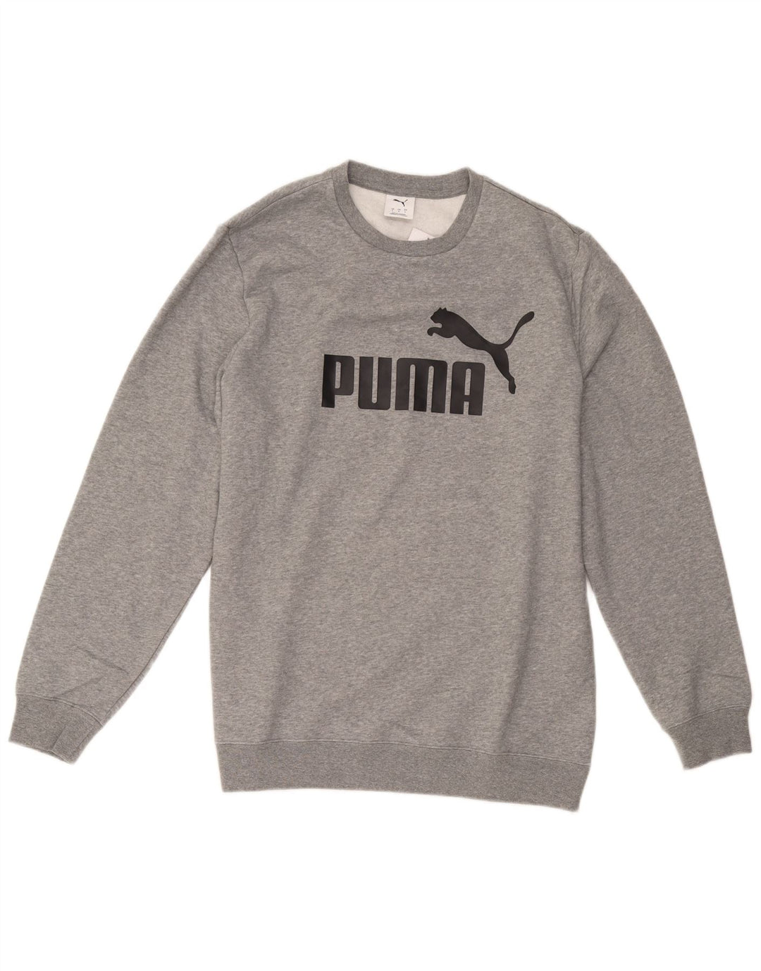 Puma Mens Graphic Moletom Jumper Grande Algodão Cinza