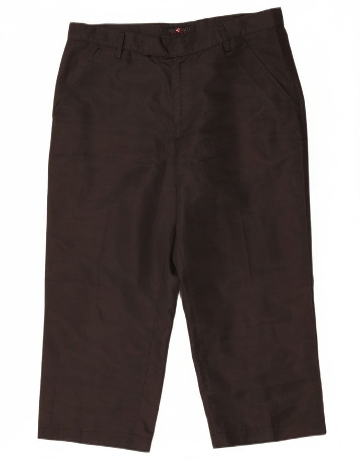 Calça capri feminina de cintura alta Energie W33 L23 poliéster preto