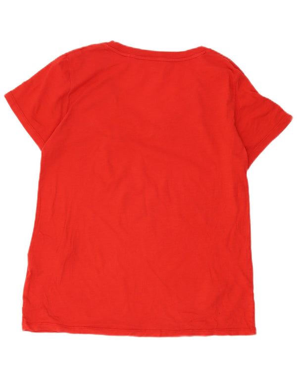 Camiseta feminina Levi's Top UK 14 algodão vermelho médio