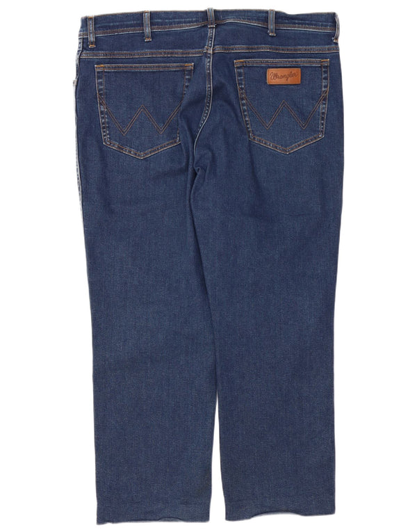 Wrangler Masculino Texas Tapered Calça Jeans W42 L28 Azul Algodão