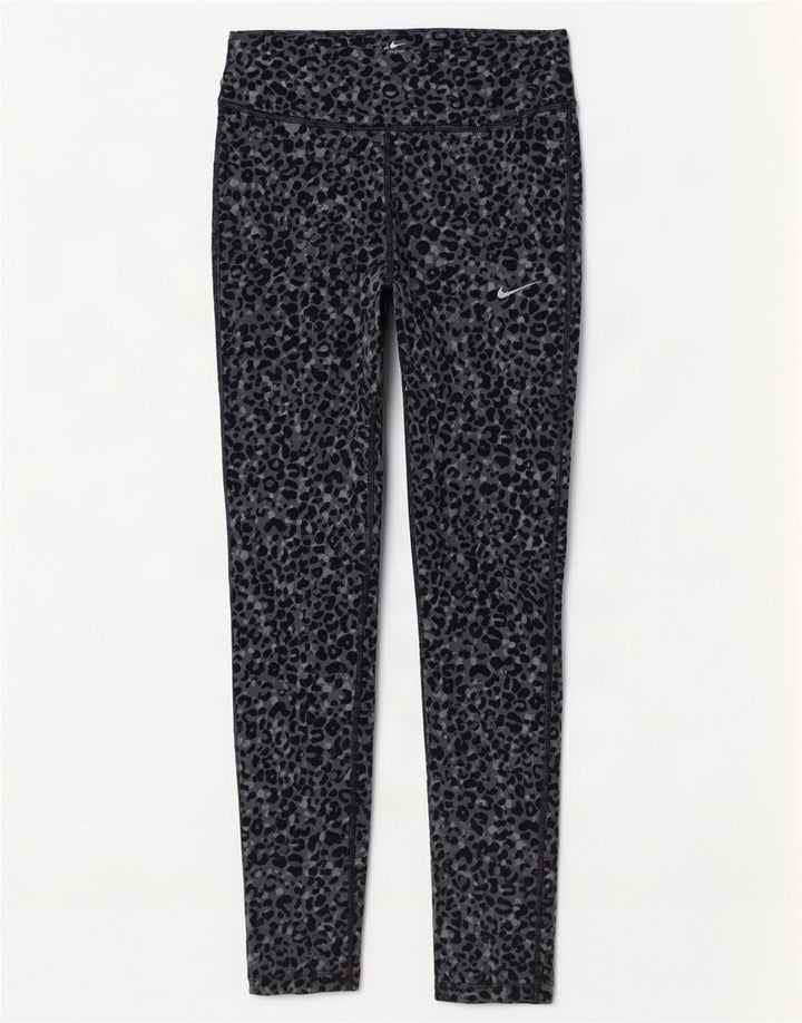 Leggings Nike Dri Fit UK 8 Pequenas Cinza Animal Print Poliéster