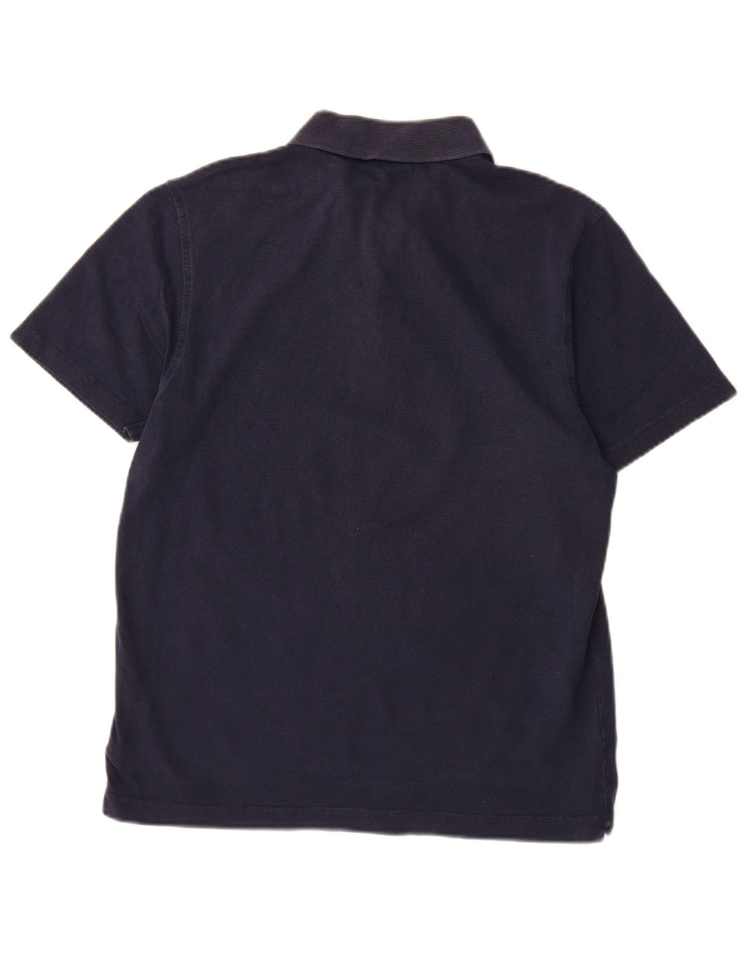 Camisa polo masculina LACOSTE tamanho 4 médio algodão listrado azul marinho