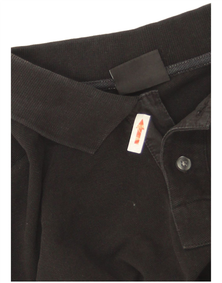 Camisa polo masculina Paul Smith de algodão preto médio
