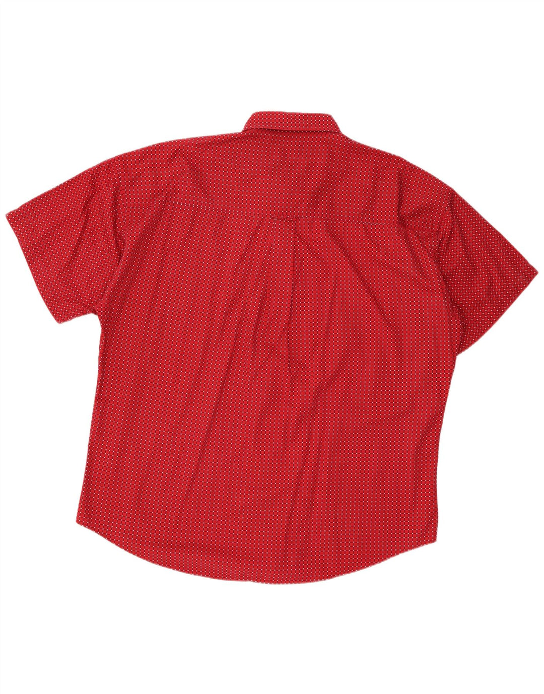 Camisa masculina de manga curta Chaps XL algodão geométrico vermelho