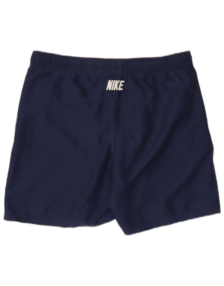 Shorts de natação masculinos Nike Graphic pequenos poliéster azul marinho