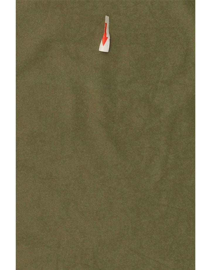 Camiseta masculina Quiksilver Regular Fit com estampa gráfica de algodão cáqui médio