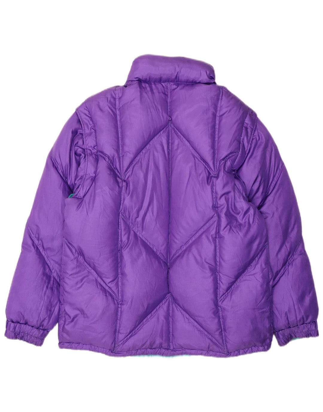 Jaqueta acolchoada reversível com capuz feminino Dolomite UK 16 grande poliéster azul