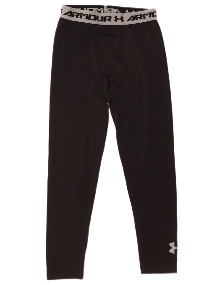 Leggings gráficas ajustadas para meninos Under Armour 11-12 anos grandes pretas