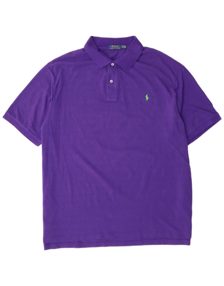 Camisa polo masculina POLO RALPH LAUREN 3XL algodão roxo
