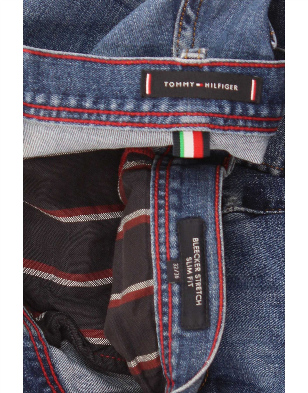 Tommy Hilfiger Masculino Bleecker Slim Jeans W32 L36 Azul