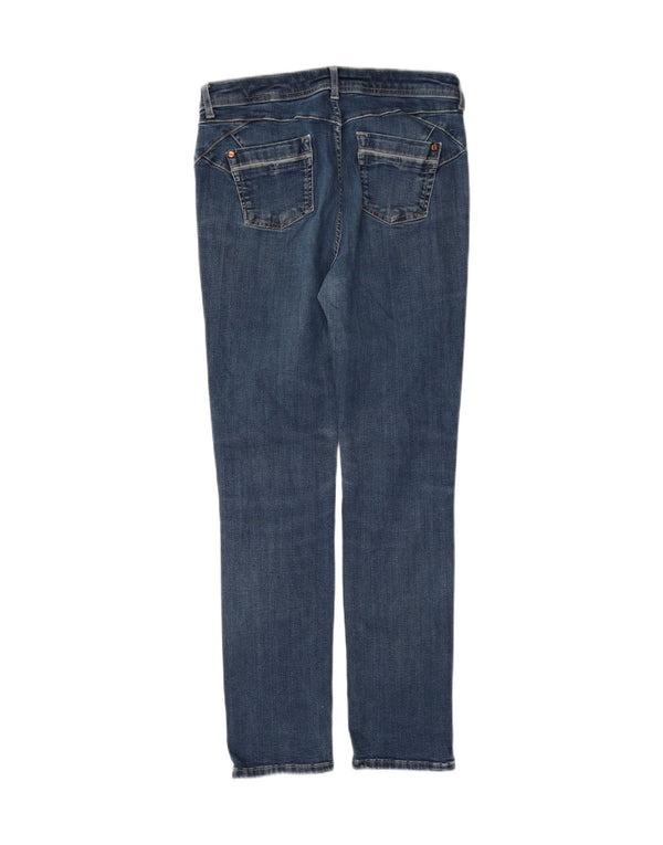 Marks & Spencer Feminino Per Una Slim Jeans UK 12 Médio W28 L30 Azul Algodão