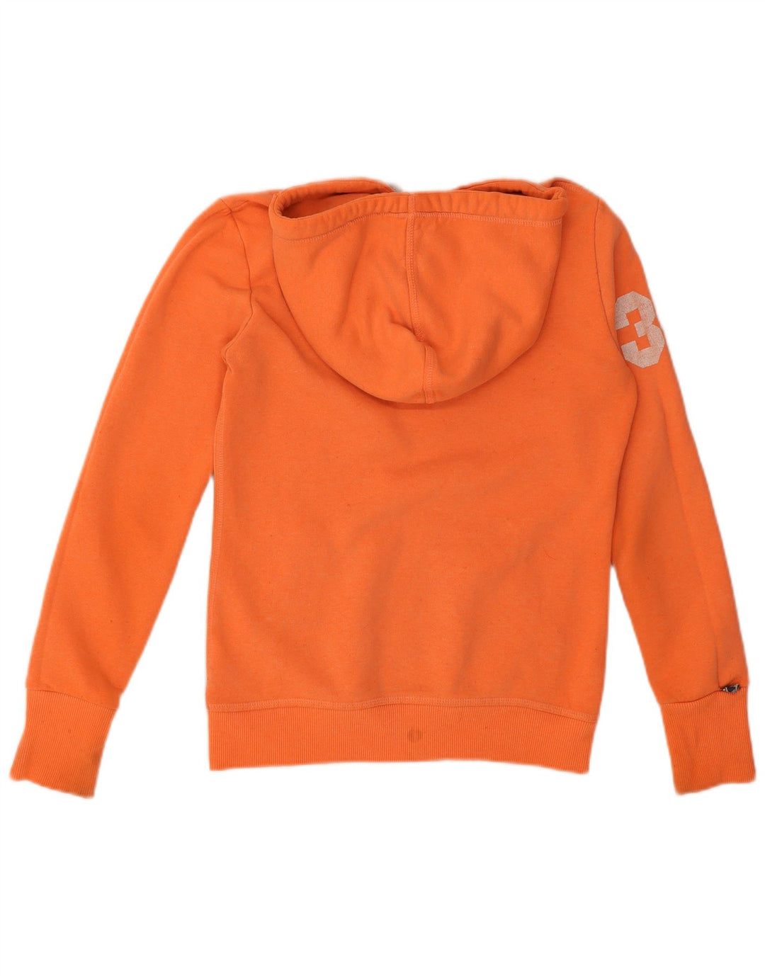 Superdry Womens Graphic Hoodie Jumper UK 10 Pequeno Poliéster Laranja